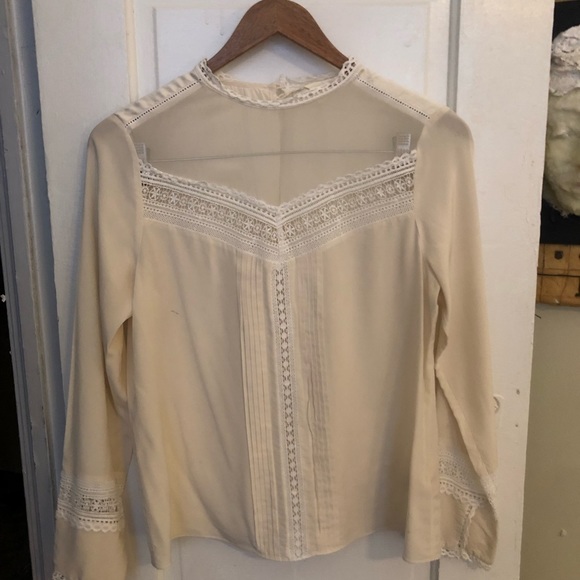 Rebecca Taylor blouse, antiqued white color, smaller fit - Picture 1 of 4